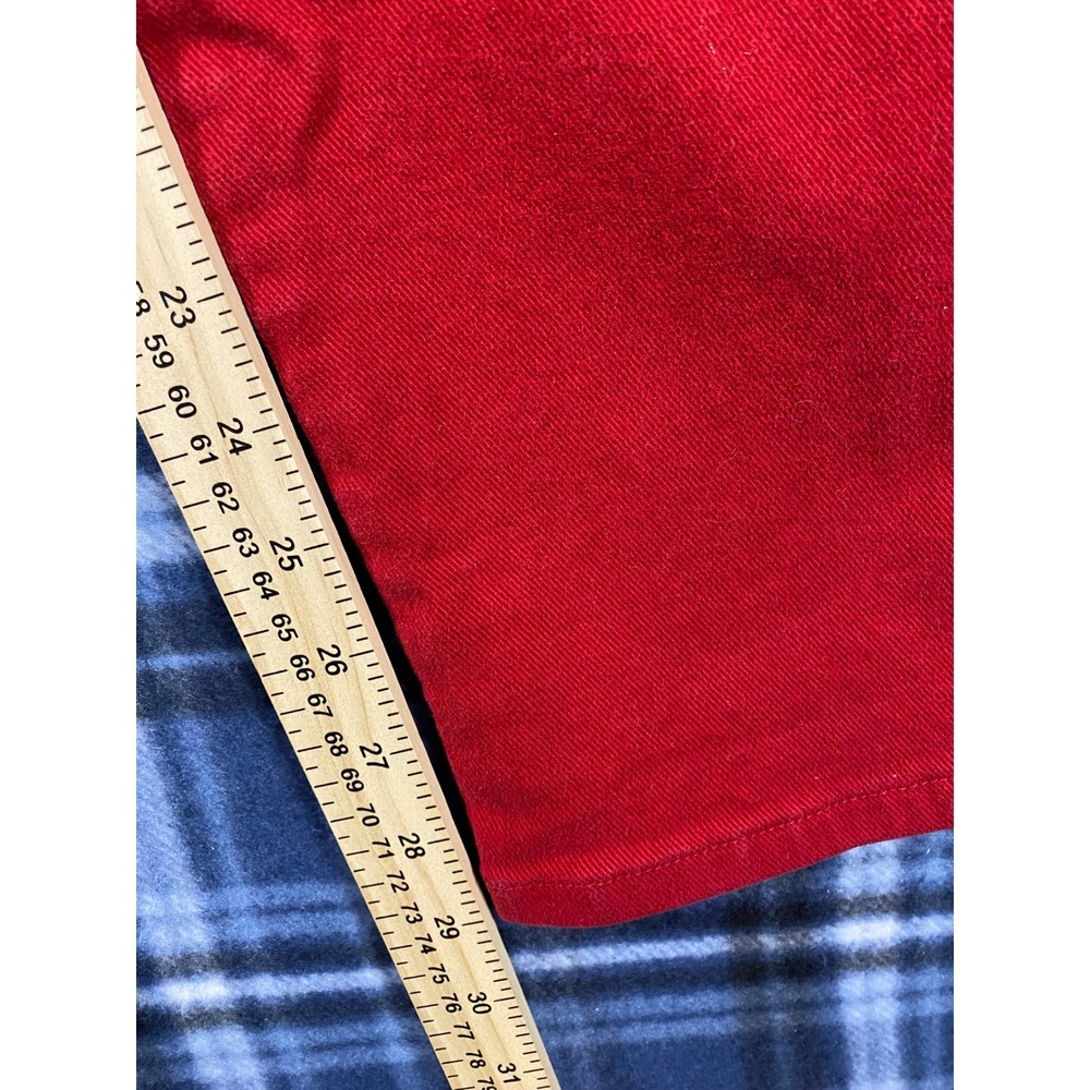 Lauren Jeans Co Ralph Lauren Red Straight Leg Denim Pants Womens 14 Cotton Blend - Picture 3 of 8